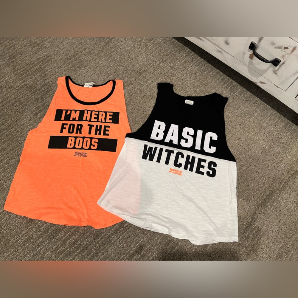 PINK Basic Witches top and I’m here for the Boos size small